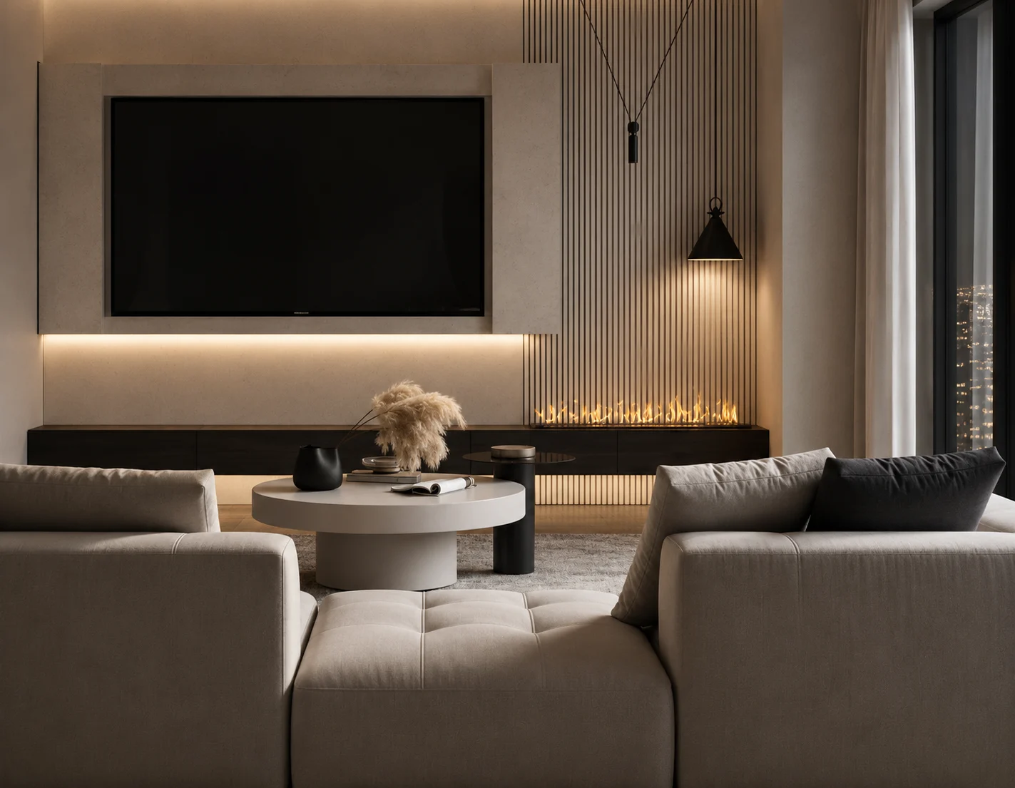 Warm Lounge Interior by HN Architects